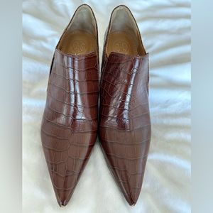 Tory Burch faux croc booties - size 8